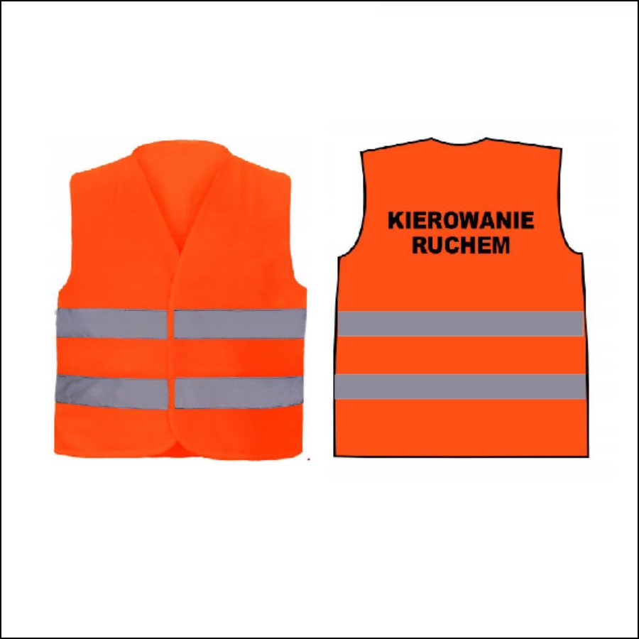 KAMIZELKA KIEROWANIE RUCHEM POMARAŃCZOWA