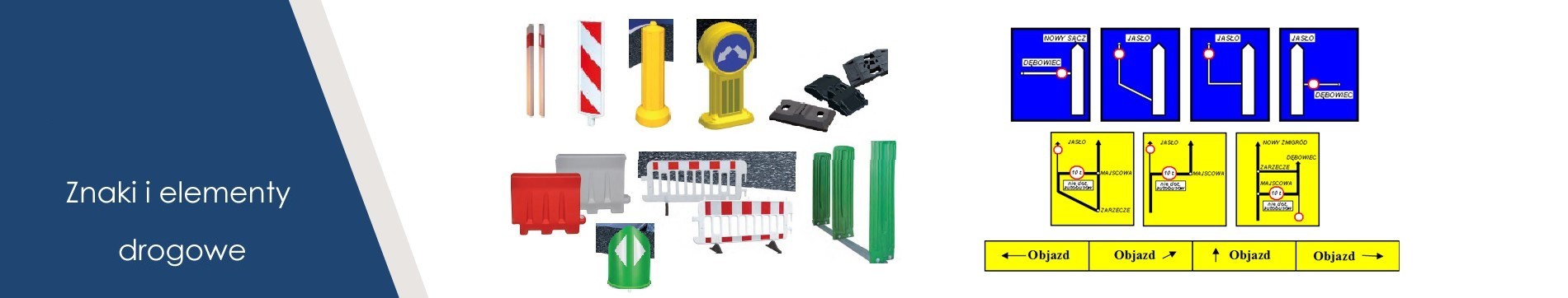 znaki i elementy drogowe